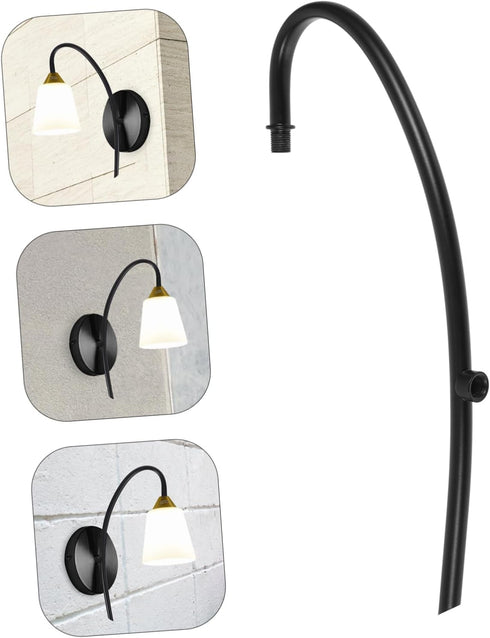 Gadpiparty Curved Lamp Stem for Wall Sconces Durable Light Fixture Rod Easy to Install Elegant Design for Bedroom