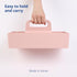 BLUE GINKGO Stackable Plastic Caddy Organizer with Handle - Multipurpose Desk, Makeup, Dorm, Classroom Art Caddy - Pink
