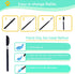 Generic 24Pcs 20 2 2 Magic Pens & Refills for Magic Grooved Writing Practice, Disappearing Ink Pen Kit with Ink