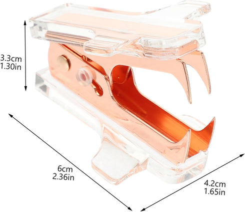 Ciieeo Heavy Duty Stapler - Multipurpose Tool with Office Staple Removers and Nail Puller, Rose Gold Handheld