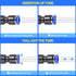 TAILONZ PNEUMATIC Blue Straight Reducing 1/2" Tube OD x 3/8" Tube OD Push to Connect Tube Fittings, Pack of 10