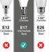 ILC E17 LED Light Bulbs (40w Equivalent) 5W, Color Changing RGB, 2700K Warm White, 12 Colors 2 Modes Timing with Remote Control (4 Pack) by ILC