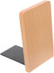Operitacx Wooden Book Organizer Simple Design Bookends for Desk and Shelf Beech