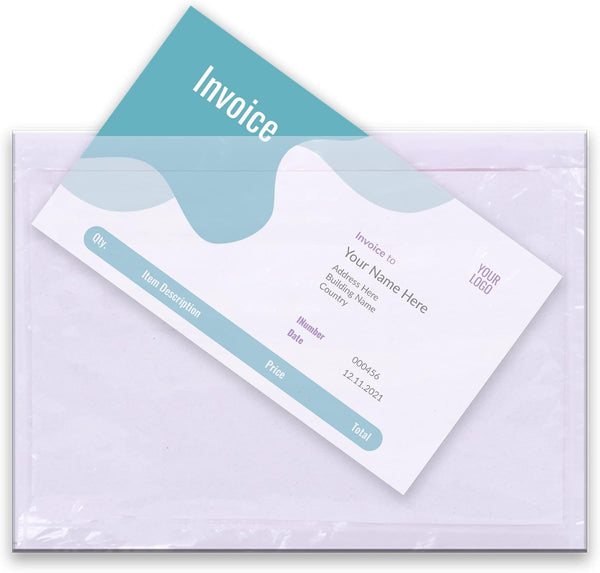 Clear Packing List Envelopes, 6''x9'' Top Loading Shipping Label Envelopes, Adhesive Pouches for Shipping (500pcs)