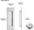 Ravinte 1 Pack Brushed Nickel Sliding Closet Door Handles, 7in Length Recessed Finger Pulls for Barn Door