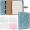 FYY Leather A5 Binder, 6 Ring Notebook, Refillable Planner, A5 Dividers, Blue Notebook