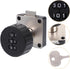 2pcs SHERCHPRY Black Round Face Combination Drawer Lock for Desk, File Cabinet, and Bedside Table Keyless Safety Lock