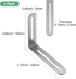 4-Pack 4.72 3.94 M METERXITY Adjustable L-Shape Corner Brace, x in Stainless Steel Right Angle Brackets with Slotted