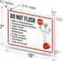 7" 10" 55 SmartSign x 'Do Not Flush - Baby Or Cleaning Wipes, Feminine Hygiene Products, Paper Towels, Masks, Trash