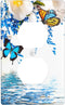 Butterfly Flower Single Duplex Outlet Light Switch Plate Cover for Home, Bedroom, Kitchen - 4.5 * 2.76 Inch