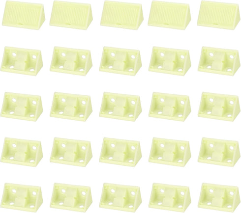 HARFINGTON 50pcs Plastic Corner Braces 42 x 20 x 20mm L-Shape 90