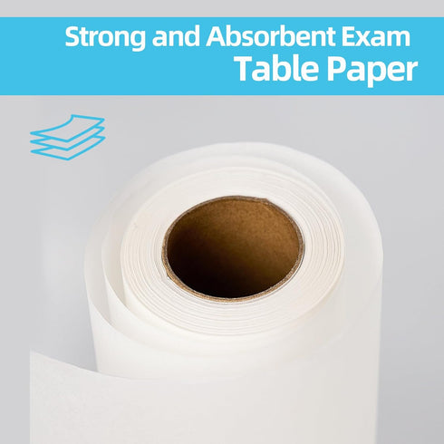 Jointown Exam Table Paper, Crepe Table Paper 18 in X 125 ft, Case of 12 Rolls for Medical and Chiropractic Use