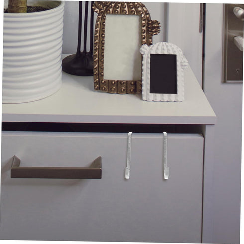 10Pcs Stainless Steel Wall Mounted Hooks for Bedside Cabinet Bathroom and Saving Double Hook Design for Towels Clothes