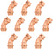 10-Pack Copper Press Elbow, GUOFIS, 1/2" x 1/2" 45° Elbow Fittings