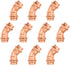 10-Pack Copper Press Elbow, GUOFIS, 1/2" x 1/2" 45° Elbow Fittings