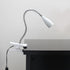 Simple Designs LD2005-WHT Flexible Gooseneck LED Clip Light Desk Lamp, White