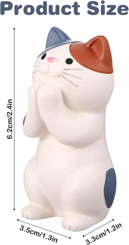 AOZUO Cat Glasses Holder, Cute Glasses Holder for Desk, Resin Eyeglasses Stand Sunglasses Stand Display Eyewear