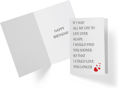 Karto Sweet Birthday Card for Husband Wife - Large 5.5x8.5 inch Boyfriend Girlfriend Birthday Cards - Love Sooner
