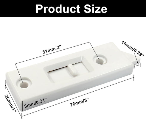 Window Latch Locks Replacement Window Parts and Hardware, Plastic Spring Loaded Sliding Window Tilt Latch for Home Window Accessories, Pack of 16 (White)