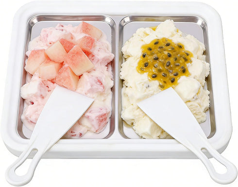 Pissente Efficient Roll Ice Cream Maker Machine for Gelato, Yogurt, and Sorbet