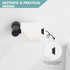 5 Inch (2 Pack) Bathroom Toilet Paper Holder, Modern Matte Black Tissue Roll Holder Wall Mounted, Paper Towel Holder