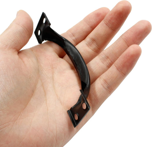 4Pcs 4 Metal Door Handles, Vintage Bow Pulls for Furniture Cabinets Kitchen Drawer Dresser Gate - Black