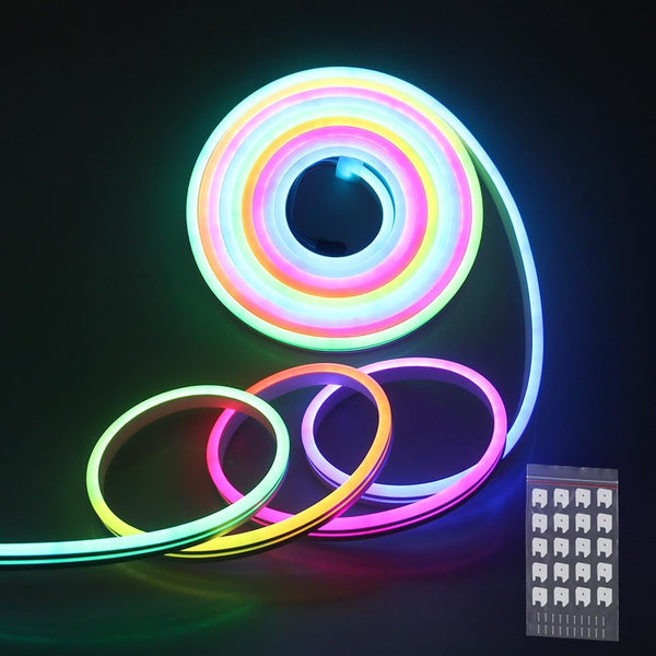 ALITOVE Addressable Neon LED Strip Lights WS2811 16.4ft Room Decor Flexible Programmable