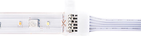 Litcessory 6-Pin to Cut-End Extension Connector Compatible with Nanoleaf Essentials Lightstrips (2in, 4 Pack, White) by Litcessory