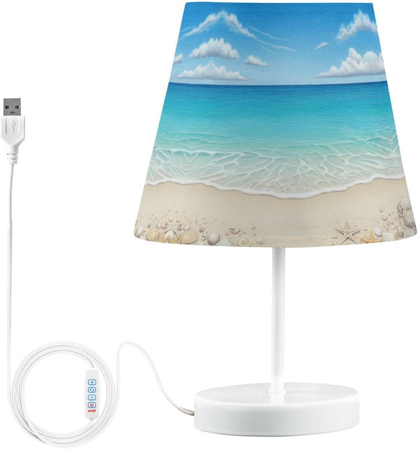 ALAZA Beach Shells Dimmable Table Lamp for Bedroom Desk lamp Bedside Night