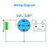 Linkstyle 19mm Latching Push Button Switch, 12V Metal Self Locking SPST ON-Off with Wiring Harness & Red Light (5Pcs)