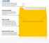 LUXPaper A2 Invitation Envelopes | Peel & Press | Sunflower Yellow | 4 3/8" x 5 3/4" | 80lb. Text | 50 Qty