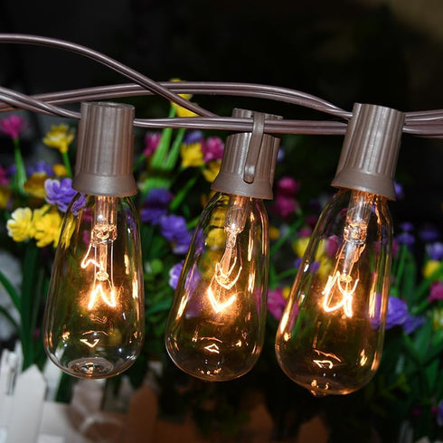 10-Pack Bulbs, 7-watt E17 ST40 Bulbs Bulb SUNSGNE Edison Light Screw Base Replacement Clear Glass Incandescent Light