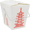15 Count 16 oz Pagoda Wire Handle Chinese Takeout Box for Food Storage