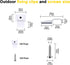 100 8mm 10mm Pcs Outdoor LED Strip Light Mounting Clips Self Adhesive with Screws Mounting Holder, Cable Wires