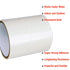 CANOPUS Waterproof Patch and Seal Tape, 4" x 5' White, Rubber Repair Tape for Roof, Gutter, Hoses, Pipes, Boats