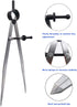 ZLKSKER 8 Inch Adjustable Lockable Steel Wing Divider, Leather Compass for Woodworking & Leather Craft