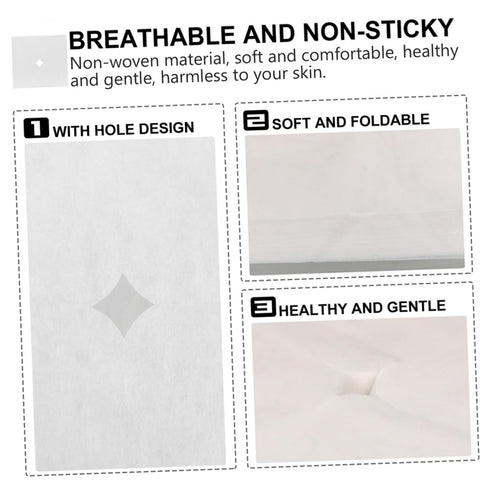 500Sheets FOMIYES Disposable Cradle Covers Breathable Non Stick Face Rest Covers for Massage Tables for Salons and Spas