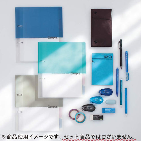 Kokuyo Campus 2-Ring Loose Leaf Binder, A4, 2 Holes, Up to 100 Sheets, Pink, Japan Import