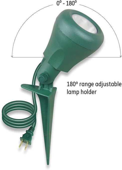 2 5FT OSKOS LED Christmas Spotlight, Outdoor Waterproof Floodlight, with Extra Lenses (Red, Green), Yard Stake