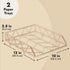 Paper Junkie 2 Pack Metal Rose Gold Desk Organizer, Letter, File, and Document Holder (10 x 12 in)