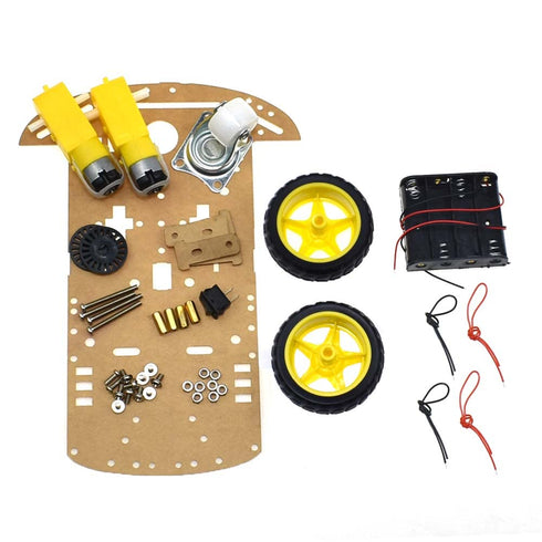 Reland Sung New Motor Smart Robot Car Chassis Kit Speed Encoder Battery Box 2WD