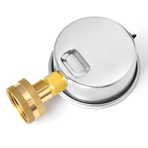MEANLIN MEASURE 0~100Psi Stainless Steel Frame, 3/4" Female 2.5" FACE DIAL Liquid Filled Pressure Gauge
