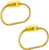 Towel Bar and Hand Towel Ring, Self Adhesive Stainless Steel Holder, No Drilling, 2 Pack, Gold