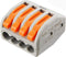 50 Pcs Lever Connectors Nuts, 4 Conductor Combination Compact Wire Connectors, Fast Connection Terminal 28-12 AWG