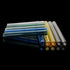 Colorful 3 Inches Long Glass Tubes, 10 Pieces, 5 Colors, 12 mm OD