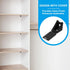 0.83x0.83x0.67, 20 Pack PATIKIL Plastic Corner Braces L-Shape Bracket Right Angle Board Holder Shelf Support with Cover