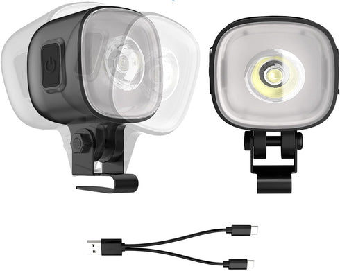 COSOOS Original 2 Rechargeable Headlights for Shoe Charms, Flashlight Attachment for Shoe