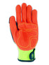 MAGID Impact Level 2 TPR Resistant Work Gloves, Size 8 (Medium), 1 Pair, High Visibility, Sandy Nitrile Coated