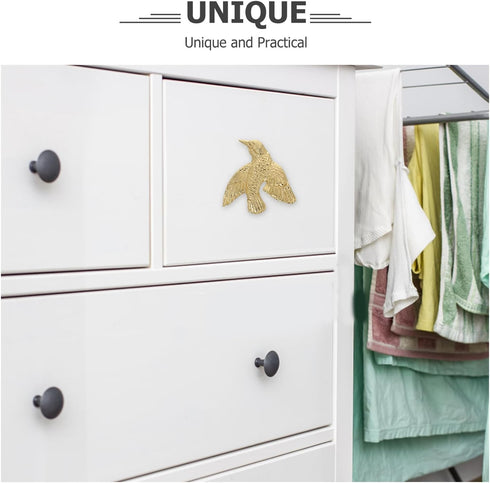 ABOOFAN Vintage Brass Bird Drawer Pulls Right-Hand Chest Handles Retro Cabinet Knobs for Wardrobe Dresser Bedside