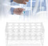 17mm Test Tube Rack with 18 Holes - Durable Transparent Holder for 10ml and 15ml Centrifuge Test Tubes